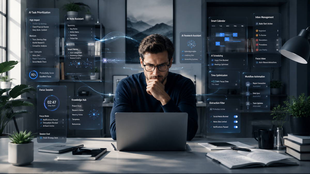 Best AI Productivity Tools for Deep Work and Focus