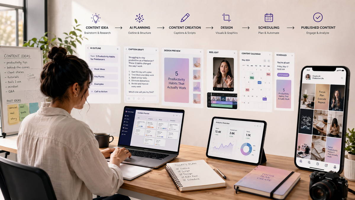 How to Create Instagram Content With AI Tools: Step-by-Step Workflow