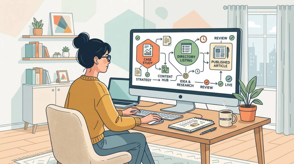 Freelancer building a documented, cross-referenced online presence